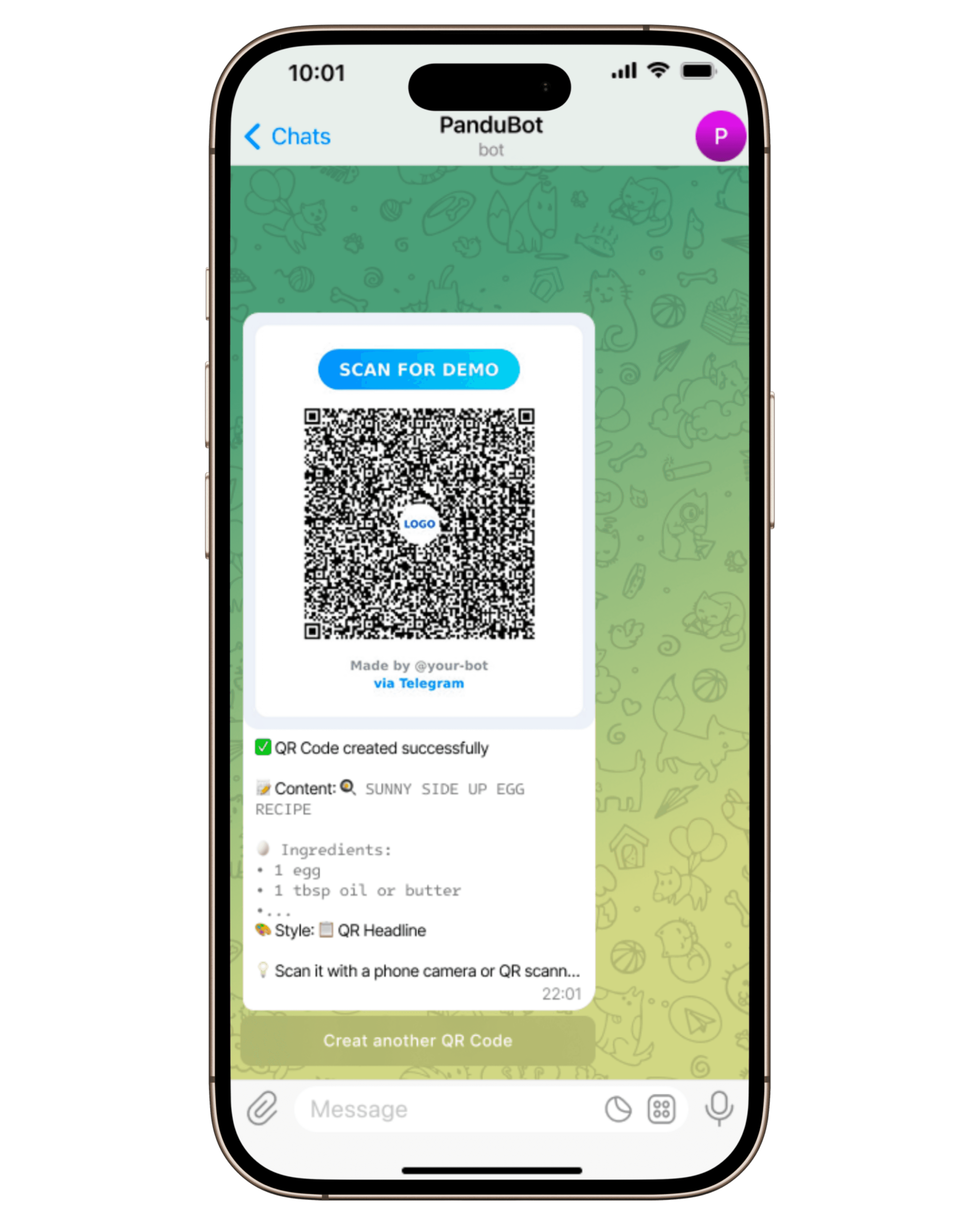 QR terkirim